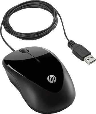 Mouse ptico com fio HP X1000 1000 DPI, 3 botes USB 