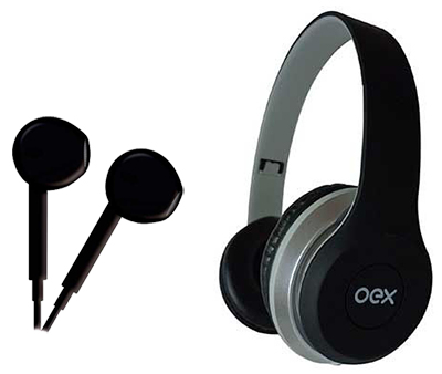 Headset com fone de ouvido e microfone OEX HF100, P2