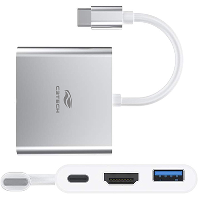Dockstation HUB USB-C  C3Tech HU-D10 com HDMI 4K USB3 USB-C