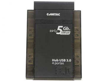 HUB USB 3.0 com 4 portas e fonte externa Comtac 9181