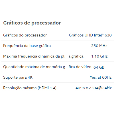 Processador Intel i3-9100 3.6GHz 6MB LGA1151 9g c/vid