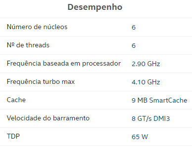 Processador Intel i5-9400F 2.9GHz LGA1151 9g sem Vdeo