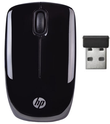 Mouse sem fio HP Z3200 preto 1600 dpi Blue LED