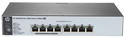 Switch HP 1820-8G-PoE 8 portas c/ 4 portas PoE at 65W
