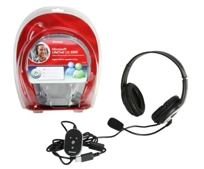 Headset digital Microsoft LifeChat LX-3000, USB 