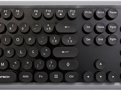 Teclado, mouse s/ fio C3Tech K-W200 preto, antirespingo