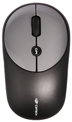 Teclado, mouse s/ fio C3Tech K-W200 preto, antirespingo