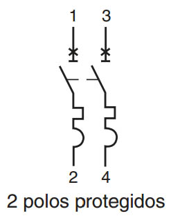 Disjuntor Schneider Electric  K32A2C20, 20A X 2 polos