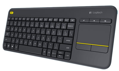 Teclado s/ fio Logitech K400 Plus c/ touchpad ABNT2 USB