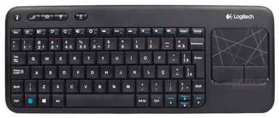 Teclado sem fio Logitech K400r com touchpad, ABNT2, USB