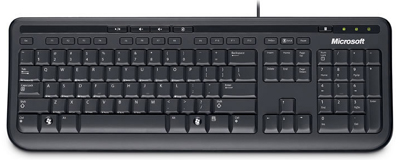 Teclado Microsoft Wired Keyboard 600 ANB-00005, com fio