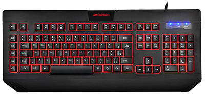 Teclado Gamer C3Tech KG-110 5 teclas c/ macro e LED