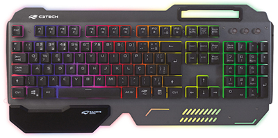 Teclado gamer C3Tech KG-200 ABNT2 suporte p/ smartphone