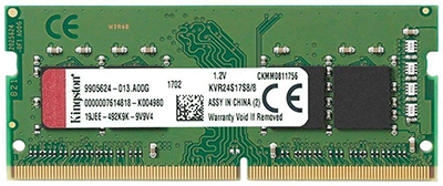Memria notebook 8GB 2400MHz DDR4 Kingston KVR24S17S8/8
