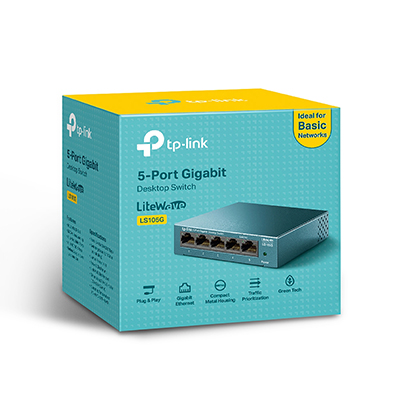 Switch 5 portas Gigabit TP-Link LS105G LiteWave 1 Gb