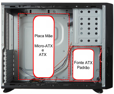 Gabinete ATX slim torre Casemall S103-R Luna Red 381