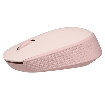 Mini mouse sem fio Logitech M170 rosa c/ nano USB