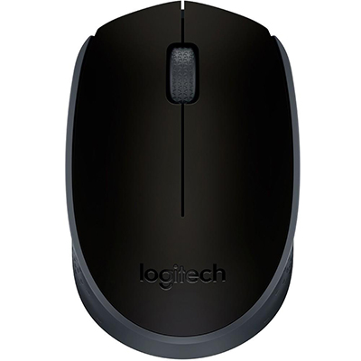 Mouse sem fio Logitech M170 preto 1000 dpi 2.4GHz
