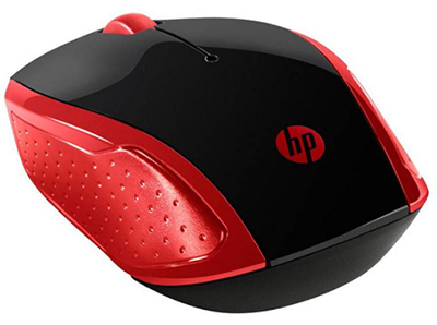 Mouse s/ fio HP 200 OMAN 2HU82AA red 1000dpi, USB