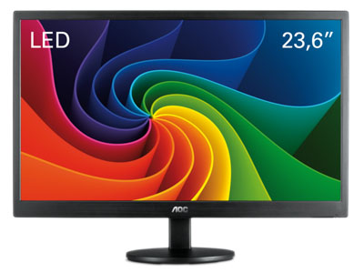 Monitor LED 23,6 pol. AOC M2470SW FullHD VGA DVI