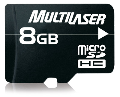 Carto memria micro SDHC 8GB Multlaser class 4 c/ adap