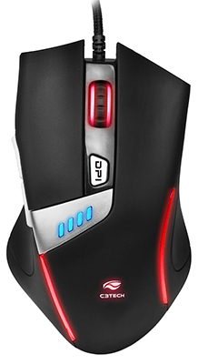 Mouse Gamer C3Tech MG-500 4000 dpi LED RGB 6 bot. USB  