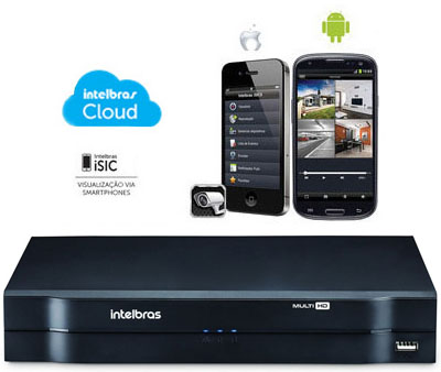 DVR Multi HD 5 em 1 Intelbras MHDX 1004 at 5 cmeras