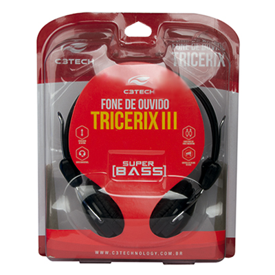 Fone de ouvido C3Tech Tricerix MI-2280ERC SuperBass P2