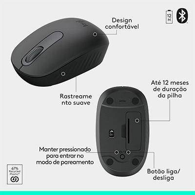Teclado e mouse sem fio Logitech MK250 ABNT2 10m 920-0135516