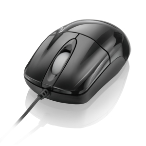 Mouse black piano 3 botes Multilaser MO139 800dpi USB 