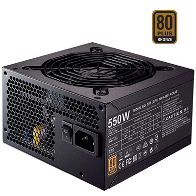 Fonte ATX 550W reais Cooler Master MWE550 bronze 80plus