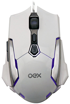 Mouse gamer OEX MS308 Robotic 4000dpi metlico 7botes