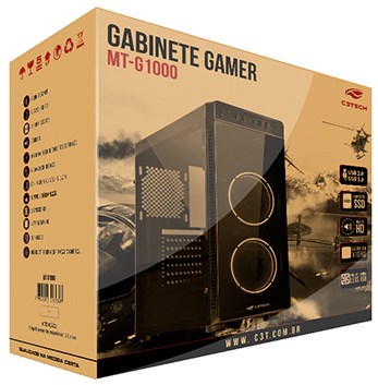 Gabinete torre C3Tech MT-G1000BK USB3 s/ fonte