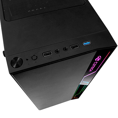 Gabinete Gamer torre C3Tech MT-G400BK sem fonte