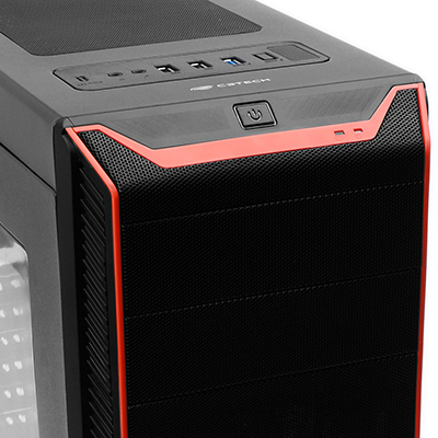 Gabinete gamer C3Tech MT-G660 s/ fonte c/ 2 USB2 1 USB3