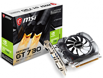 Placa vdeo MSI Geforce GT730 2GB DDR3 PCIe-2 HDMI DVI