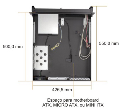 Gabinete rack Nilko NK301 3U Single front, 19 pol. 50cm