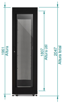 Rack interno Nilko 40U 19 poleg. 900 mm de profundidade