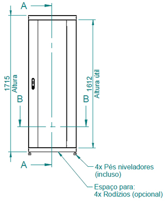 Rack 19 poleg. 36U Nilko NK057036-A870 87 cm profundid 