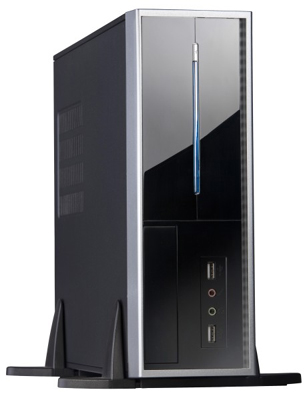 Gabinete ITX Nilko NK440, c/ fonte 160W  preto c/ prata