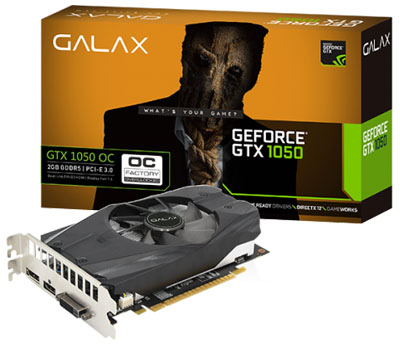 Placa vdeo Galax Geforce GTX1050 2GB GDDR5 DP HDMI DVI