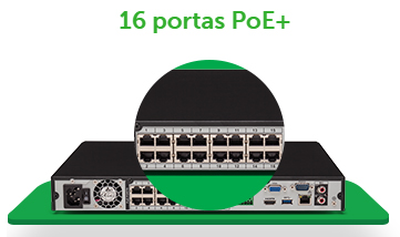 Gravador NVR 16 Canais Intelbras NVD 3116 P 4k PoE