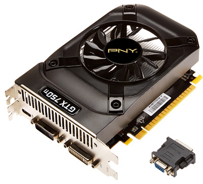 Placa de vdeo PNY Geforce GTX750 1GB GDDR5, 2DVI 1HDMI