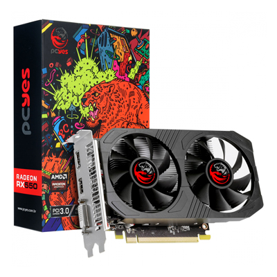 Placa vdeo PCyes Radeon RX550 4GB DDR5 DPort DVI HDMI