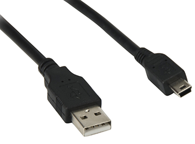 Cabo USB tipo A macho p/ mini-USB macho PlusCable 1,8m