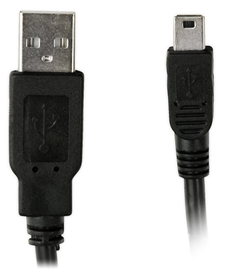 Cabo USB tipo A macho p/ mini-USB macho PlusCable 1,8m