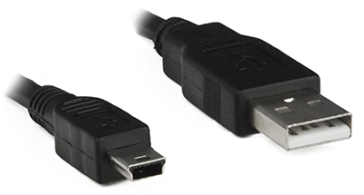 Cabo USB tipo A macho p/ mini-USB macho PlusCable 1,8m