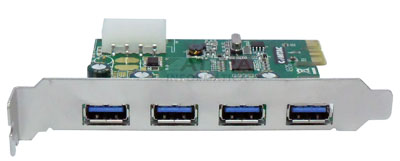 Placa PCI-e com 4 portas USB 3 Comtac 9349 Alto perfil