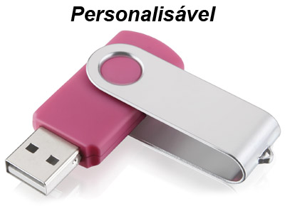 Pendrive 8GB Multilaser PD687BU Rosa p/ gravar logotipo