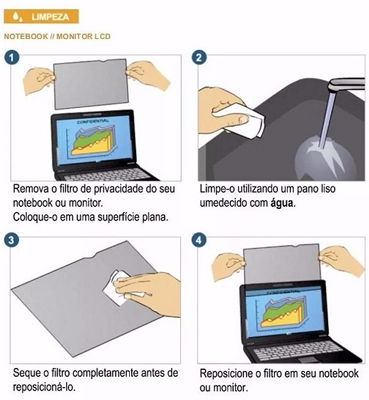 Filtro de privacidade 3M PF12.1 p/ telas de 12.1 p. 4:3